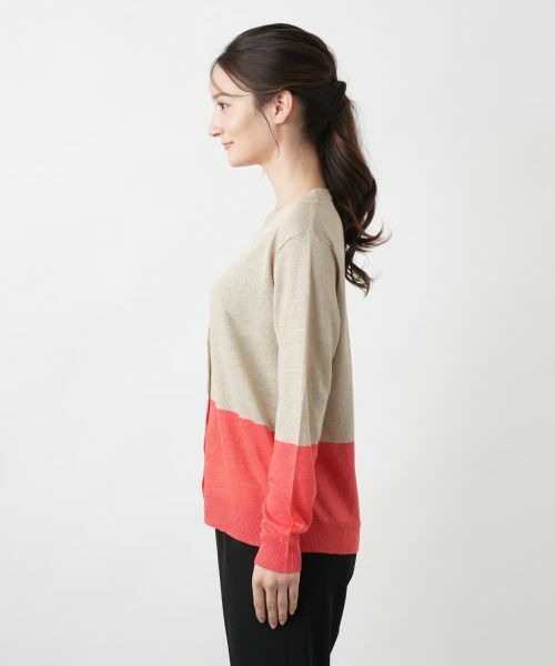 Leilian / レリアン カーディガン・ボレロ | カラーブロックカーディガン【HAND】 | 詳細11