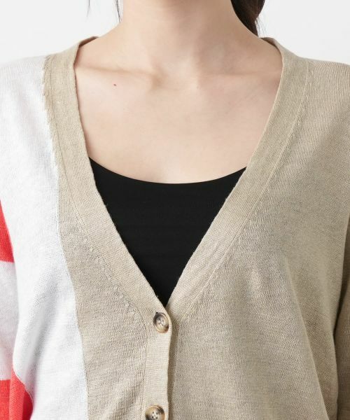 Leilian / レリアン カーディガン・ボレロ | カラーブロックカーディガン【HAND】 | 詳細13