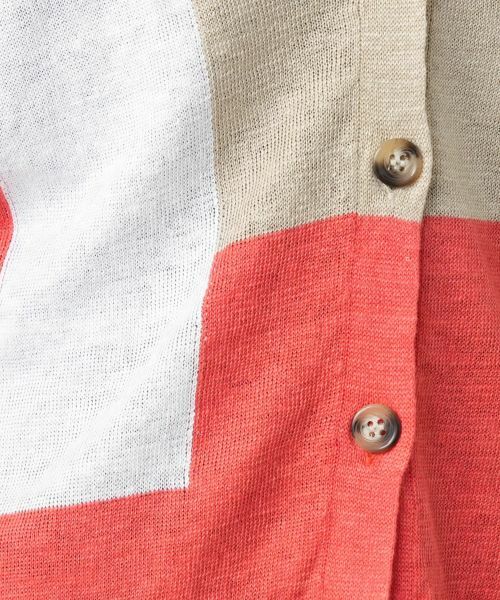 Leilian / レリアン カーディガン・ボレロ | カラーブロックカーディガン【HAND】 | 詳細18