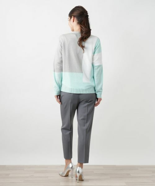 Leilian / レリアン カーディガン・ボレロ | カラーブロックカーディガン【HAND】 | 詳細3