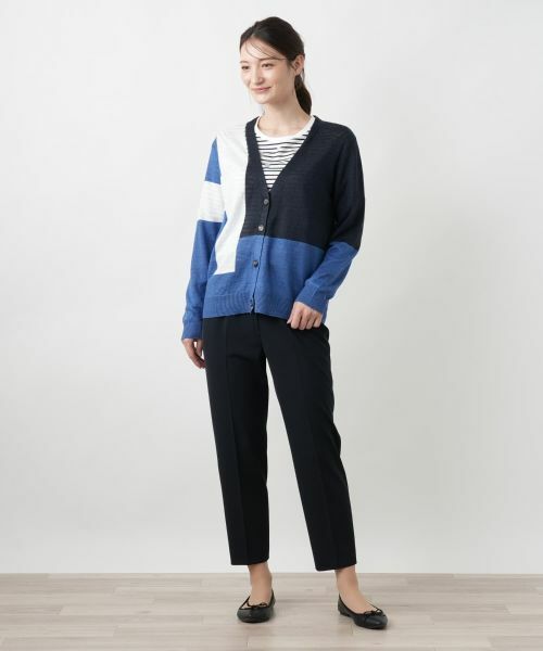 Leilian / レリアン カーディガン・ボレロ | カラーブロックカーディガン【HAND】 | 詳細4