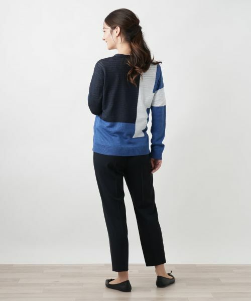 Leilian / レリアン カーディガン・ボレロ | カラーブロックカーディガン【HAND】 | 詳細6