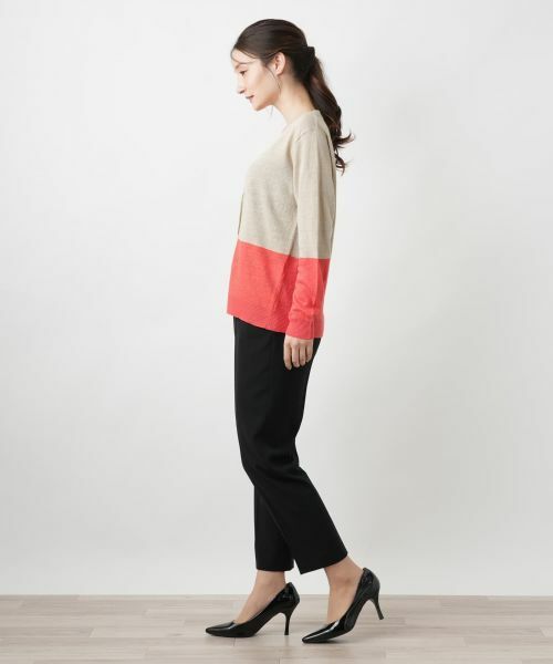 Leilian / レリアン カーディガン・ボレロ | カラーブロックカーディガン【HAND】 | 詳細8