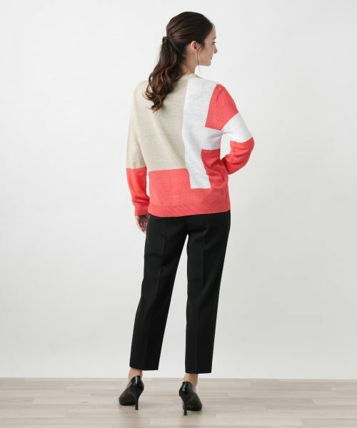Leilian / レリアン カーディガン・ボレロ | カラーブロックカーディガン【HAND】 | 詳細9
