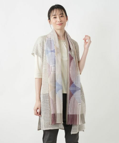 Leilian / レリアン マフラー・ショール・スヌード・ストール | 幾何学柄ストール【FASAC】 | 詳細3