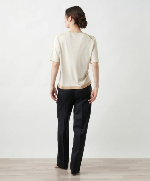 Leilian / レリアン ニット・セーター | ライン配色半袖ニット | 詳細11