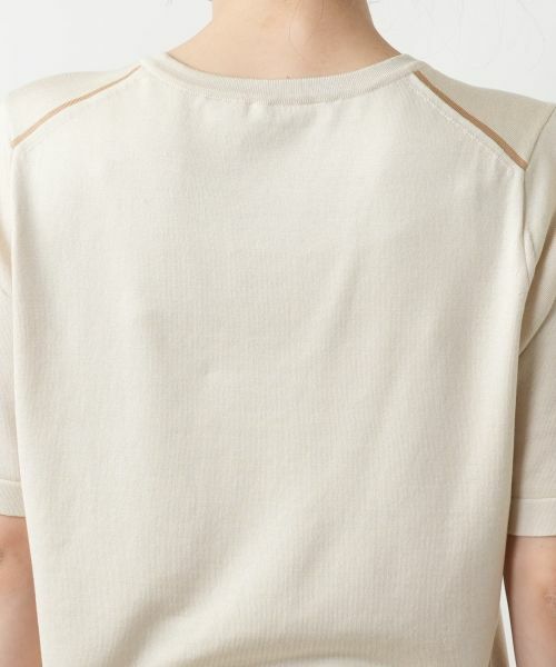 Leilian / レリアン ニット・セーター | ライン配色半袖ニット | 詳細16