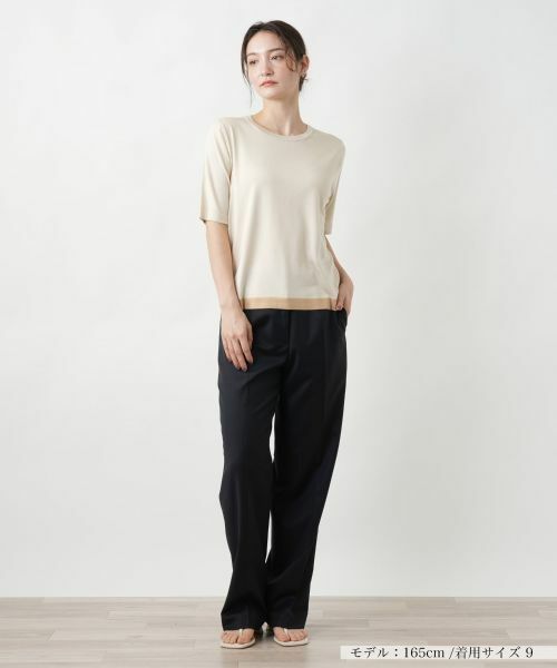 Leilian / レリアン ニット・セーター | ライン配色半袖ニット | 詳細9