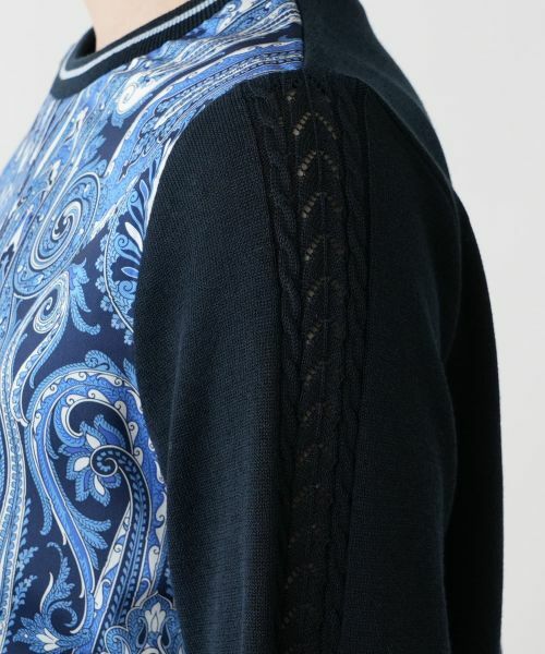 Leilian / レリアン ニット・セーター | ペイズリー切替クルーネックニット【ROCHAS Premiere】【RATTI】 | 詳細10