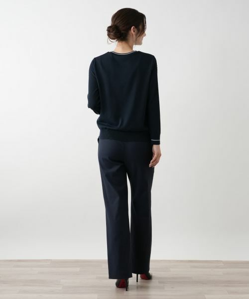 Leilian / レリアン ニット・セーター | ペイズリー切替クルーネックニット【ROCHAS Premiere】【RATTI】 | 詳細3