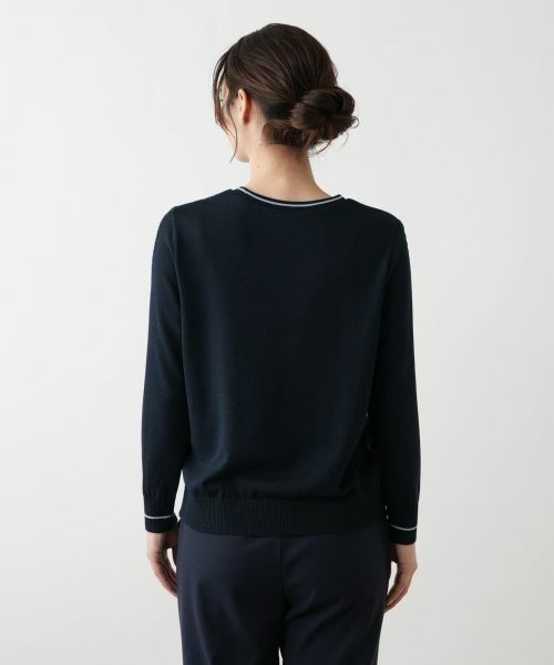 Leilian / レリアン ニット・セーター | ペイズリー切替クルーネックニット【ROCHAS Premiere】【RATTI】 | 詳細6