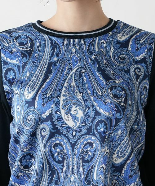 Leilian / レリアン ニット・セーター | ペイズリー切替クルーネックニット【ROCHAS Premiere】【RATTI】 | 詳細7