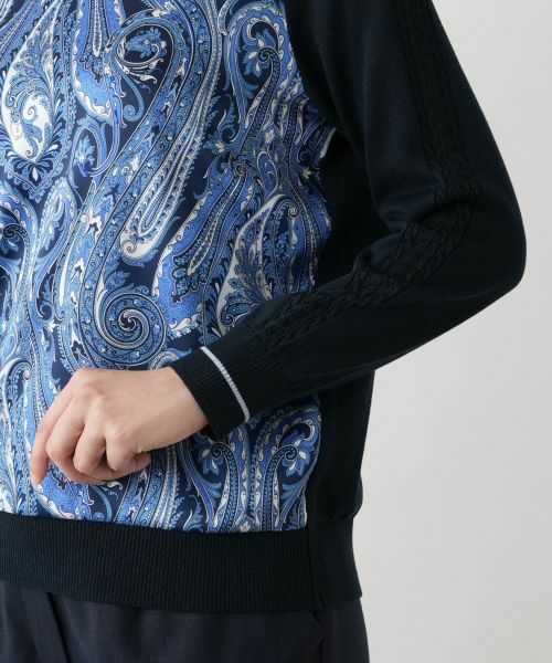 Leilian / レリアン ニット・セーター | ペイズリー切替クルーネックニット【ROCHAS Premiere】【RATTI】 | 詳細9