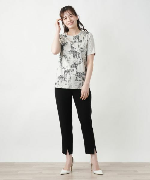 Leilian / レリアン Tシャツ | プリントTシャツ【ROCHAS Premiere】 | 詳細1