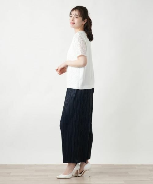 Leilian / レリアン カットソー | レース切替カットソー | 詳細2