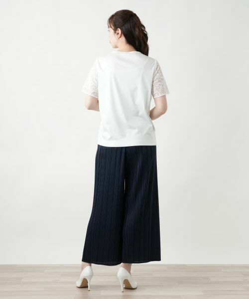 Leilian / レリアン カットソー | レース切替カットソー | 詳細3