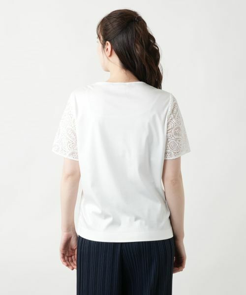 Leilian / レリアン カットソー | レース切替カットソー | 詳細6