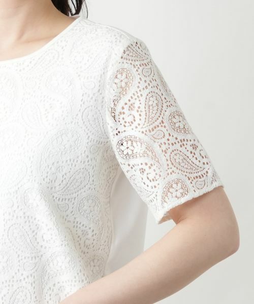 Leilian / レリアン カットソー | レース切替カットソー | 詳細9