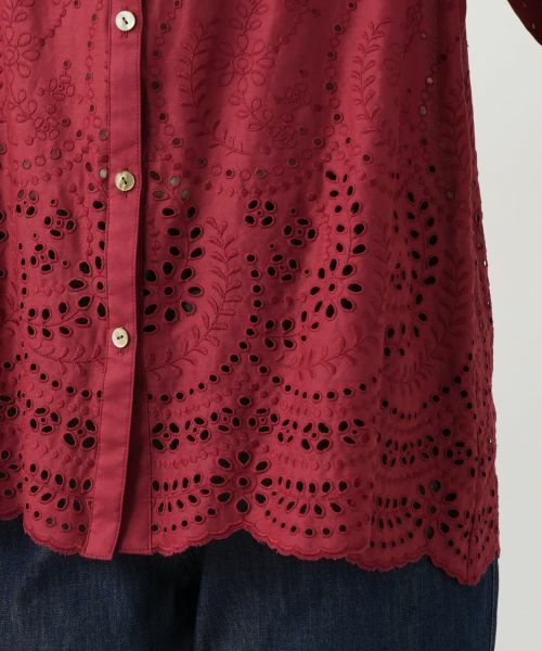 Leilian / レリアン シャツ・ブラウス | レースバンドカラーブラウス | 詳細13