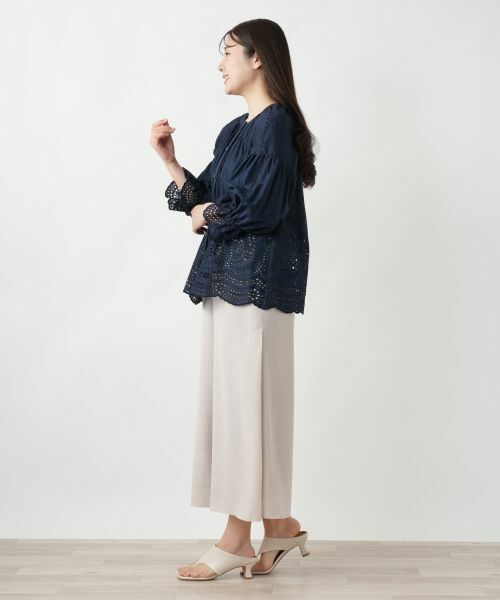 Leilian / レリアン シャツ・ブラウス | レースバンドカラーブラウス | 詳細2