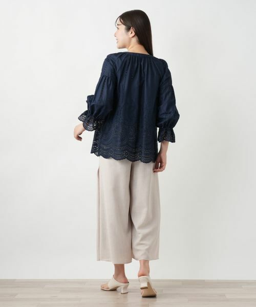 Leilian / レリアン シャツ・ブラウス | レースバンドカラーブラウス | 詳細3