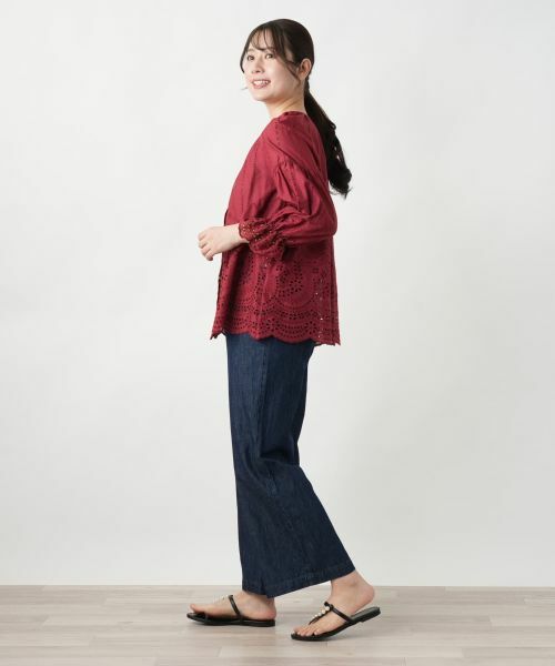 Leilian / レリアン シャツ・ブラウス | レースバンドカラーブラウス | 詳細5