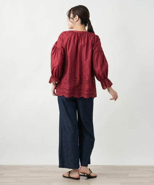 Leilian / レリアン シャツ・ブラウス | レースバンドカラーブラウス | 詳細6