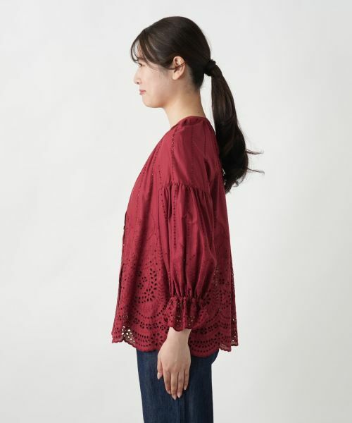 Leilian / レリアン シャツ・ブラウス | レースバンドカラーブラウス | 詳細8