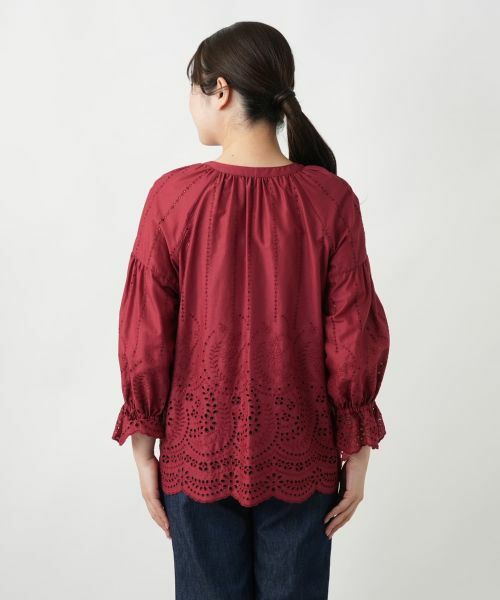 Leilian / レリアン シャツ・ブラウス | レースバンドカラーブラウス | 詳細9