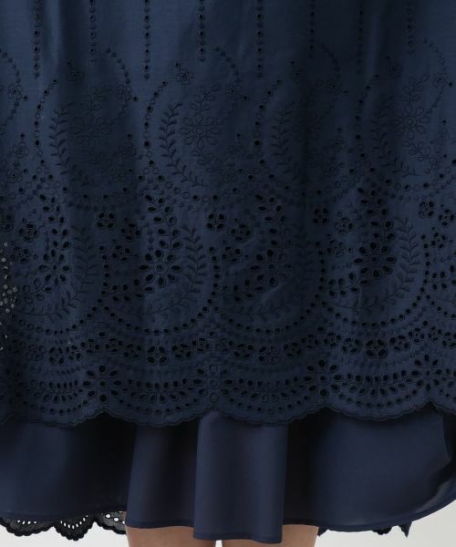 Leilian / レリアン ミニ・ひざ丈スカート | 刺繍フレアスカート | 詳細12