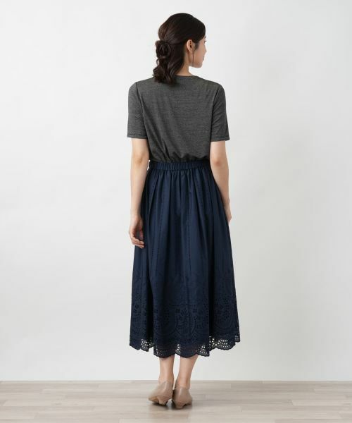 Leilian / レリアン ミニ・ひざ丈スカート | 刺繍フレアスカート | 詳細6