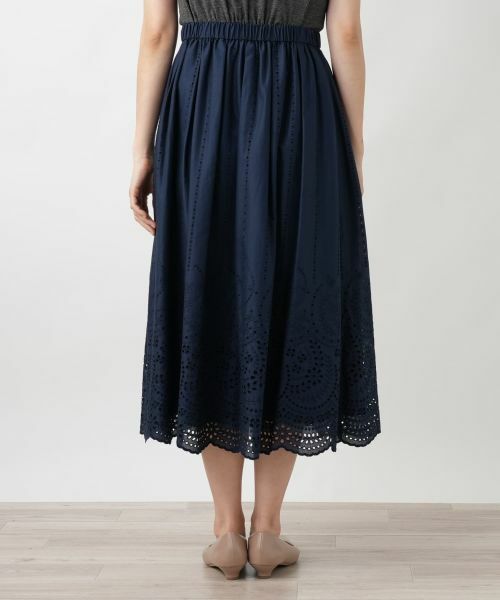 Leilian / レリアン ミニ・ひざ丈スカート | 刺繍フレアスカート | 詳細9