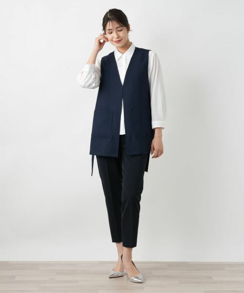 Leilian / レリアン テーラードジャケット | Vネックベスト | 詳細1
