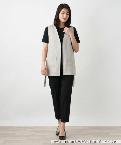 Leilian / レリアン テーラードジャケット | Vネックベスト | 詳細4