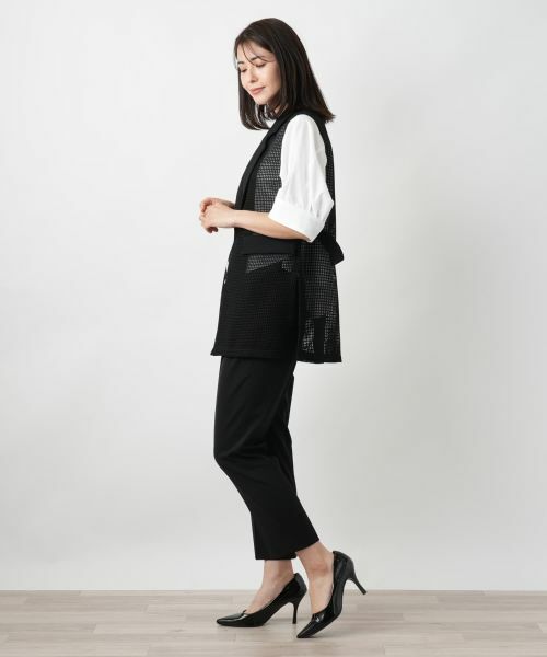 Leilian / レリアン テーラードジャケット | シアーベスト | 詳細2