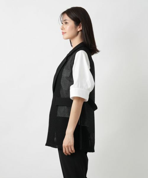 Leilian / レリアン テーラードジャケット | シアーベスト | 詳細5