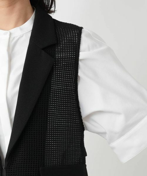 Leilian / レリアン テーラードジャケット | シアーベスト | 詳細9