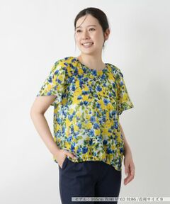 Leilian / レリアン シャツ・ブラウス | フラワープリントブラウス【Leilian WHITE LABEL】