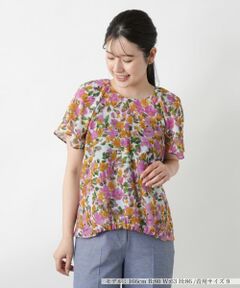 Leilian / レリアン シャツ・ブラウス | フラワープリントブラウス【Leilian WHITE LABEL】