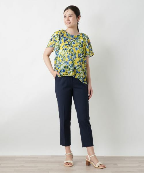 Leilian / レリアン シャツ・ブラウス | フラワープリントブラウス【Leilian WHITE LABEL】 | 詳細1