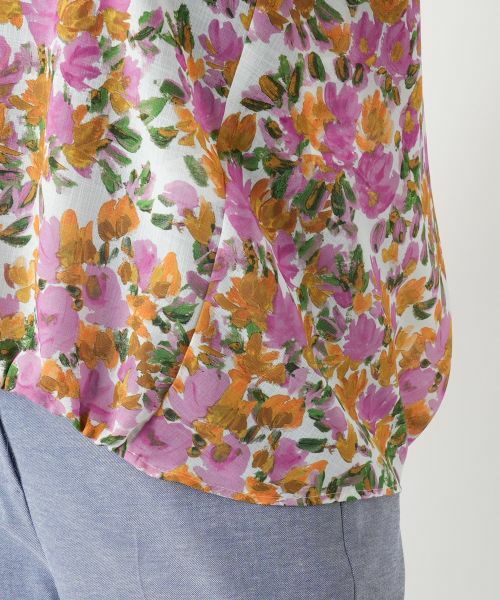 Leilian / レリアン シャツ・ブラウス | フラワープリントブラウス【Leilian WHITE LABEL】 | 詳細13