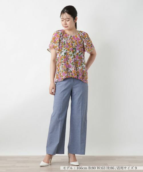 Leilian / レリアン シャツ・ブラウス | フラワープリントブラウス【Leilian WHITE LABEL】 | 詳細4