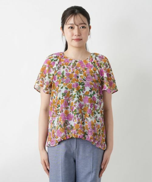 Leilian / レリアン シャツ・ブラウス | フラワープリントブラウス【Leilian WHITE LABEL】 | 詳細7