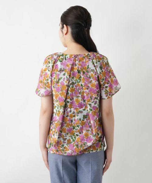 Leilian / レリアン シャツ・ブラウス | フラワープリントブラウス【Leilian WHITE LABEL】 | 詳細9