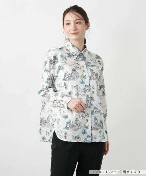 Leilian/レリアン プリントブラウス【Leilian WHITE LABEL】 アイボリー 9(M) Leilian/レリアン プリントブラウス【Leilian WHITE LABEL】 アイボリー 9(M)