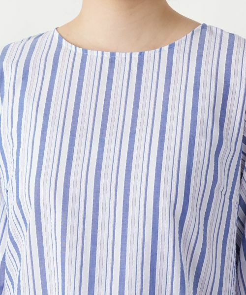Leilian / レリアン シャツ・ブラウス | ストライプ七分袖ブラウス-Leilian WHITE LABEL【Leilian WHITE LABEL】 | 詳細10