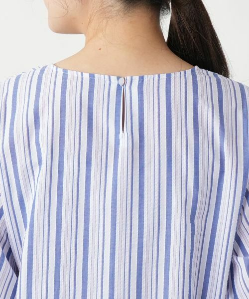 Leilian / レリアン シャツ・ブラウス | ストライプ七分袖ブラウス-Leilian WHITE LABEL【Leilian WHITE LABEL】 | 詳細11