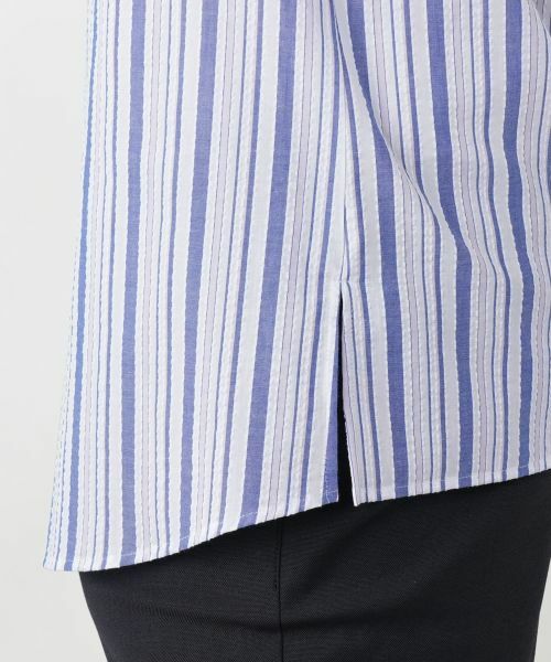 Leilian / レリアン シャツ・ブラウス | ストライプ七分袖ブラウス-Leilian WHITE LABEL【Leilian WHITE LABEL】 | 詳細14