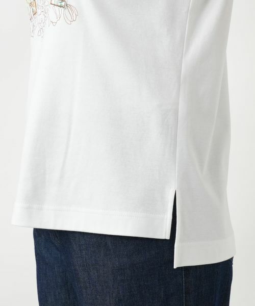 セール】 フラワー刺繍Tシャツ【Leilian WHITE LABEL】 （T