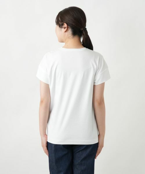 セール】 フラワー刺繍Tシャツ【Leilian WHITE LABEL】 （T